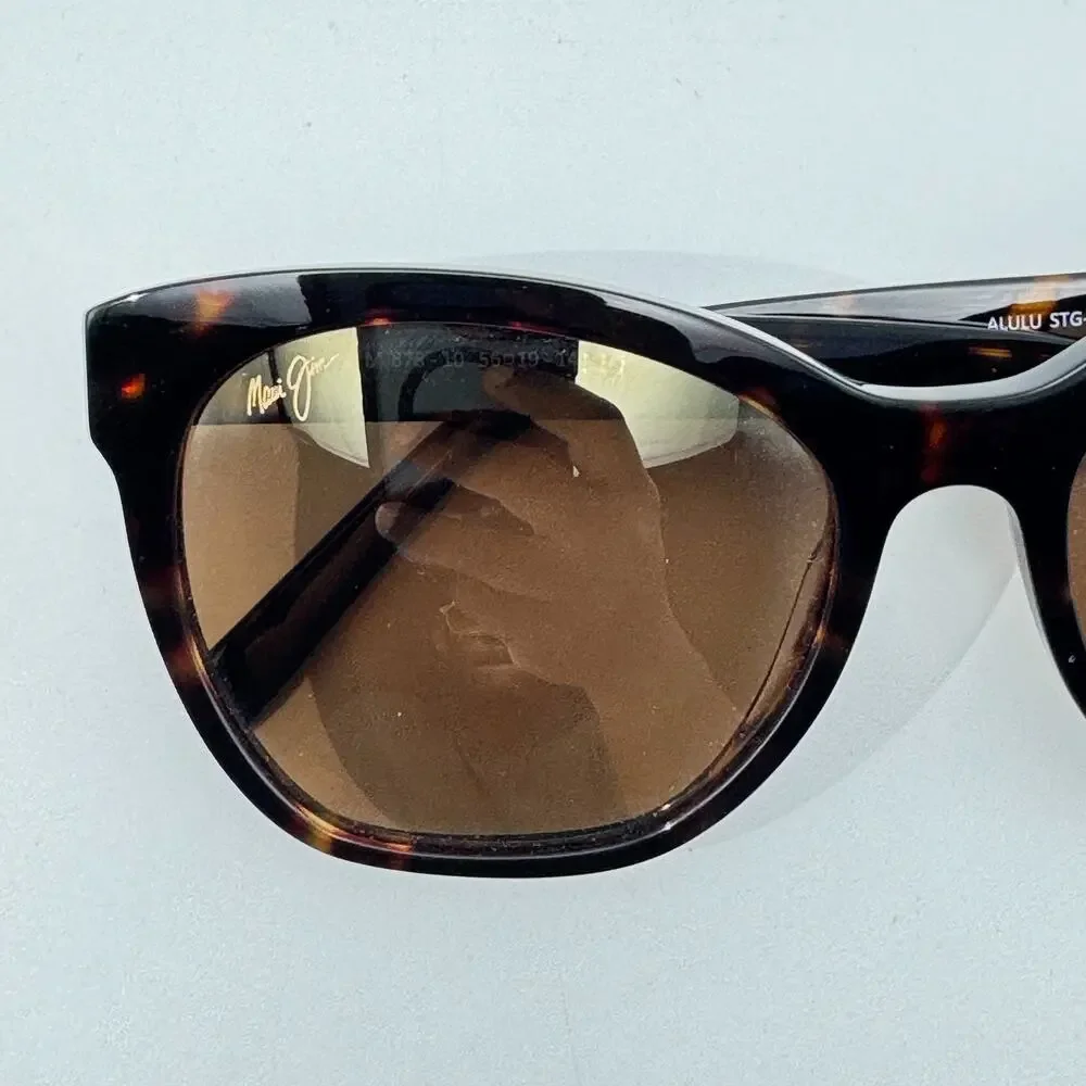 Maui Jim Sunglasses Alulu STG-BG MJ878-10 Dark Tortoise Cat Eye Bronze Polarized